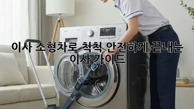 이사, 소형차로 척척! 안전하게 끝내는 이사 가이드
