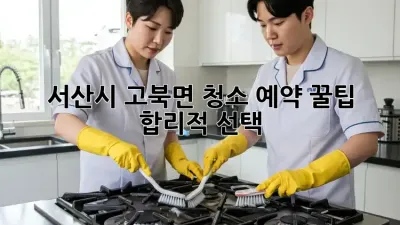 서산시 고북면 청소 예약 꿀팁🍯: 합리적 선택!