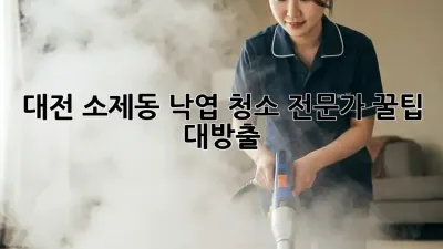 대전 소제동 낙엽 청소🍂 전문가 꿀팁 대방출!